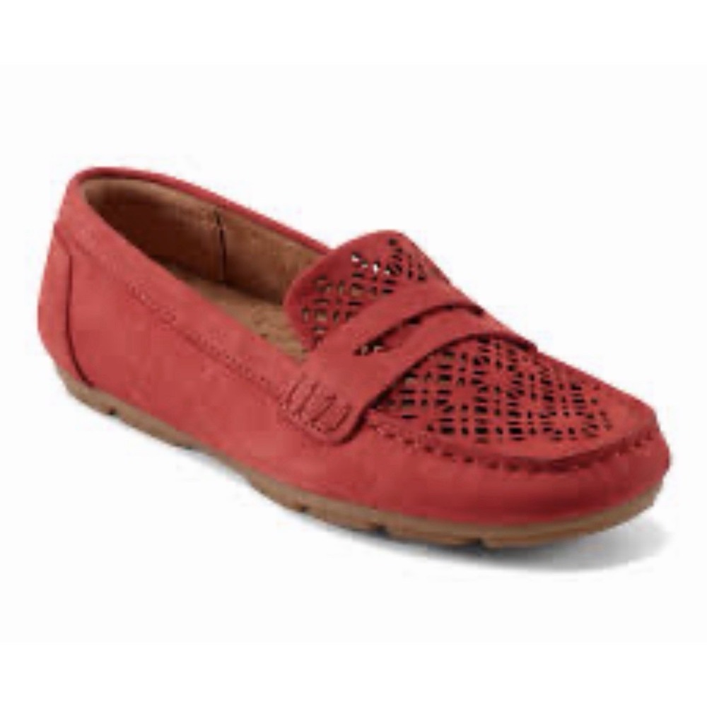 Earth Remi Leather Loafers Shoes Sz 10 Slip On Low Flats Women Preppy Cut Out